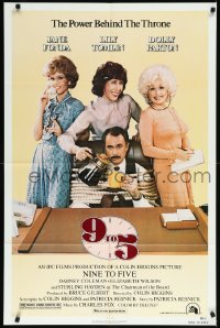 9y1455 9 TO 5 1sh 1980 Dolly Parton, Jane Fonda & Lily Tomlin w/tied up Dabney Coleman!