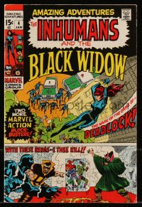 9y0062 AMAZING ADVENTURES #4 comic book January 1971 The Inhumans and The Black Widow, Deadlock!