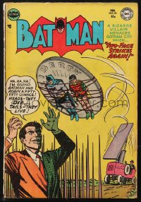 9y0008 BATMAN #81 comic book February 1954 villain menaces Gotham when Two-Face Strikes Again!