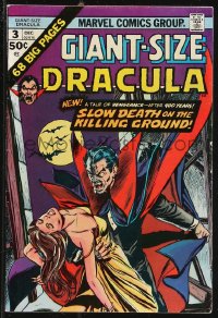 9y0019 GIANT-SIZE DRACULA #3 comic book December 1974 giant-size issue with 68 big pages, third issue!