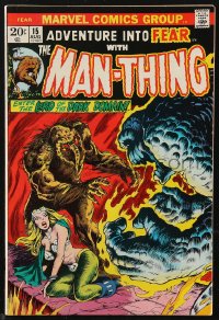 9y0222 ADVENTURE INTO FEAR #15 comic book Aug 1973 The Man-Thing, Enter the Lord of the Dark Domain!