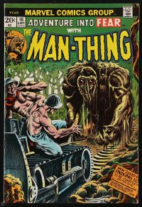 9y0223 ADVENTURE INTO FEAR #16 comic book September 1973 The Man-Thing, Cry of the Native by Mayerik!