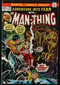 9y0225 ADVENTURE INTO FEAR #18 comic book November 1973 The Man-Thing, Val Mayerik art!