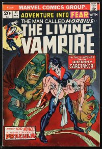 9y0227 ADVENTURE INTO FEAR #21 comic book April 1974 The Man Called Morbius -- The Living Vampire!