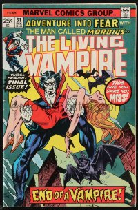 9y0235 ADVENTURE INTO FEAR #31 comic book December 1975 Morbius The Living Vampire, final issue!