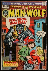 9y0026 MAN-WOLF #30 comic book July 1974 Spider-Man's werewolf nemesis, Creatures on the Loose!