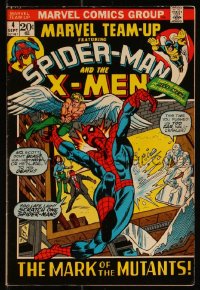 9y0030 MARVEL TEAM-UP #4 comic book September 1972 Spider-Man and The X-Men, Mark of the Mutants!