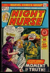 9y0033 NIGHT NURSE #2 comic book January 1973 Marvel attempts to get female buyers, low print run!