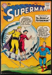 9y0003 SUPERMAN #121 comic book May 1958 Lois Lane becomes The Bride of Futureman in 22nd century!