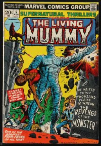 9y0040 SUPERNATURAL THRILLERS #5 comic book August 1973 The Living Mummy, The Revenge of the Monster!