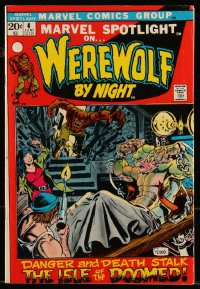 9y0047 WEREWOLF BY NIGHT #4 comic book June 1972 Marvel Spotlight, his last appearance + Buck Cowan!