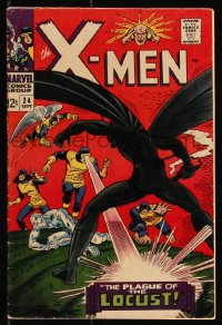 9y0050 X-MEN #24 comic book September 1966 The Plague of The Locust by Werner Roth & Dick Ayres!