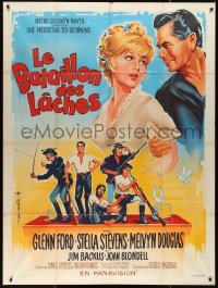 9y1758 ADVANCE TO THE REAR French 1p 1964 different Soubie art of Glenn Ford & sexy Stella Stevens!
