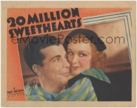 9y0676 20 MILLION SWEETHEARTS LC 1934 best romantic close up of Ginger Rogers & Dick Powell, rare!
