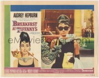 9y0572 BREAKFAST AT TIFFANY'S LC #6 1961 great close up of Audrey Hepburn in sunglasses & diamonds!