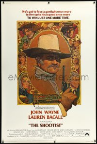 9z0044 SHOOTIST 40x60 1976 best Richard Amsel artwork of aging gunfighter John Wayne & cast!