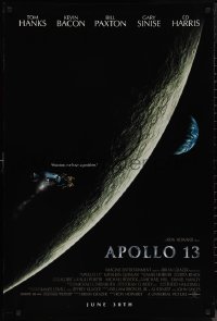 9z1226 APOLLO 13 advance 1sh 1995 Ron Howard directed, Tom Hanks, image of module in moon's orbit!