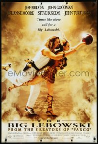 9z1240 BIG LEBOWSKI DS 1sh 1998 Coen Bros cult classic, Jeff Bridges bowling with Julianne Moore!
