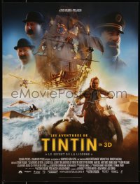 9z0603 ADVENTURES OF TINTIN French 16x21 2011 Spielberg's CGI version of the Belgian comic!