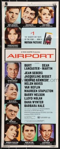 9z0758 AIRPORT insert 1970 Burt Lancaster, Dean Martin, Jacqueline Bisset, Jean Seberg & more!