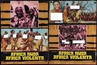 9z0570 AFRICA NUDA AFRICA VIOLENTA set of 4 Italian 21x29 pbustas 1974 native voodoo rituals!