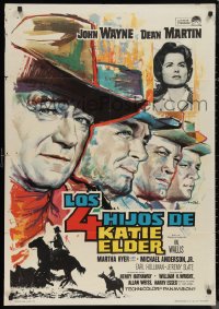 9z0076 SONS OF KATIE ELDER Spanish 1965 Martha Hyer, great line up art of John Wayne, Dean Martin!