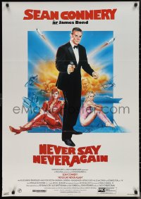 9z0071 NEVER SAY NEVER AGAIN Swedish 1983 art of Sean Connery as James Bond 007 by Obrero!