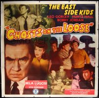 1a0025 GHOSTS ON THE LOOSE linen 6sh 1943 Bela Lugosi, Ava Gardner, Leo Gorcey, Huntz Hall, rare!