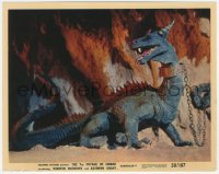 1a1455 7th VOYAGE OF SINBAD color 8x10 still 1958 Harryhausen, special FX image of chained dragon!