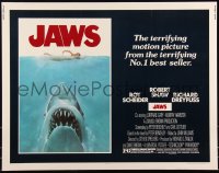 1a2128 JAWS 1/2sh 1975 art of Steven Spielberg's classic man-eating shark attacking sexy swimmer!