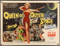 1a0077 QUEEN OF OUTER SPACE linen style A 1/2sh 1958 sexy Zsa Zsa Gabor, Hecht & Beaumont, very rare!