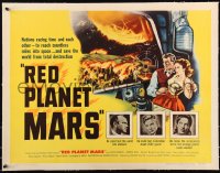 1a0078 RED PLANET MARS linen 1/2sh 1952 nations race time to save the world from total destruction!