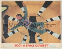 1a0743 2001: A SPACE ODYSSEY LC #4 1968 Stanley Kubrick, close up of Kier Dullea in zero gravity!