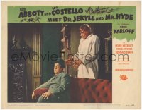 1a0745 ABBOTT & COSTELLO MEET DR. JEKYLL & MR. HYDE LC #8 1953 John Dierkes sneaking up on Lou!