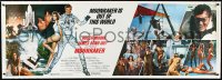 1a0034 MOONRAKER linen int'l 21x60 paper banner 1979 Roger Moore as James Bond is out of this world!