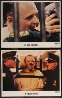 1a0982 SILENCE OF THE LAMBS 8 LCs 1991 Jonathan Demme, Jodie Foster, Anthony Hopkins as Hannibal!