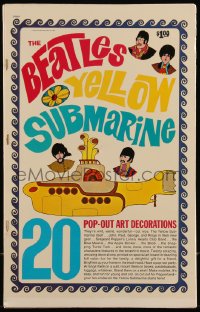 1b0007 YELLOW SUBMARINE softcover book 1968 with 20 psychedelic pop-out art of the Beatles!