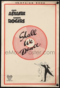 1b0068 SHALL WE DANCE English pressbook 1937 Fred Astaire & Ginger Rogers dancing, ultra rare!