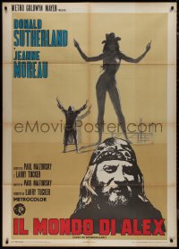 1b0768 ALEX IN WONDERLAND Italian 1p 1971 wild image of Donald Sutherland, Jeanne Moreau!