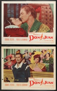 1b2168 ADVENTURES OF DON JUAN 2 LCs 1949 Ann Rutherford with Errol Flynn as the famous lover!