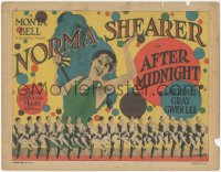 1b1764 AFTER MIDNIGHT TC 1927 pretty smiling Norma Shearer & chorus line of sexy dancers, rare!