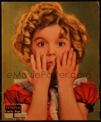 1b0041 CURLY TOP jumbo LC 1935 best close portrait of cute Shirley Temple looking surprised!