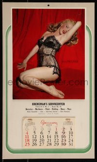 1b0028 MARILYN MONROE Golden Dreams calendar 1959 censored nude image from 1st Playboy centerfold!