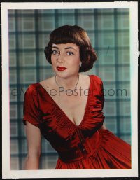 1b0058 MARIE WINDSOR color 13.75x18 still 1949 wonderful portrait in sexy low-cut red dress!