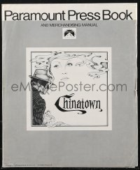 1b0071 CHINATOWN pressbook 1974 art of Jack Nicholson & Faye Dunaway by Jim Pearsall, Roman Polanski
