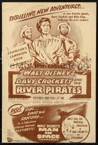 1b0073 DAVY CROCKETT & THE RIVER PIRATES pressbook 1956 Walt Disney, Fess Parker & Buddy Ebsen!