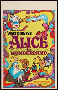 1b1457 ALICE IN WONDERLAND WC R1974 Walt Disney, Lewis Carroll classic, cool psychedelic art!