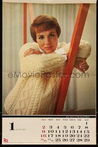 1b0027 20TH CENTURY FOX calendar 1966 great color portrait of a different actress for each month!