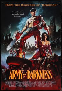 1c1013 ARMY OF DARKNESS DS 1sh 1993 Sam Raimi, great artwork of Bruce Campbell with chainsaw hand!
