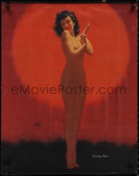 1c0005 EARL MORAN calendar 1940s Evening Star, great full-length art of sexy woman!